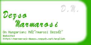 dezso marmarosi business card